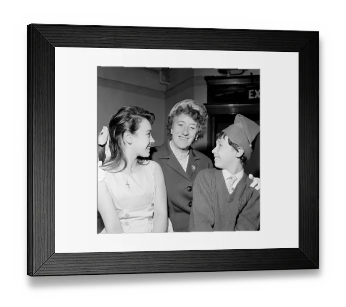 Framed Print : Enid Blyton went along to The Scala Theatre to choose Londons youngest leading man