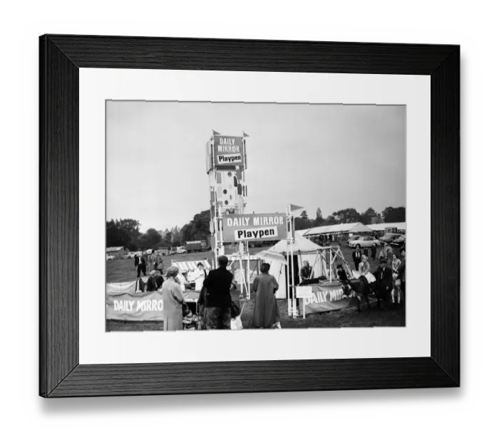 Framed Print : Daily Mirror Playpen at Altrincham agriculture show. Altrincham, Trafford Framed Print : Daily Mirror Playpen at Altrincham agriculture show. Altrincham, Trafford