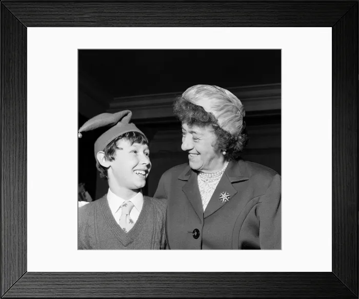 Framed Print : Enid Blyton went along to The Scala Theatre to choose Londons youngest leading man Framed Print : Enid Blyton went along to The Scala Theatre to choose Londons youngest leading man
