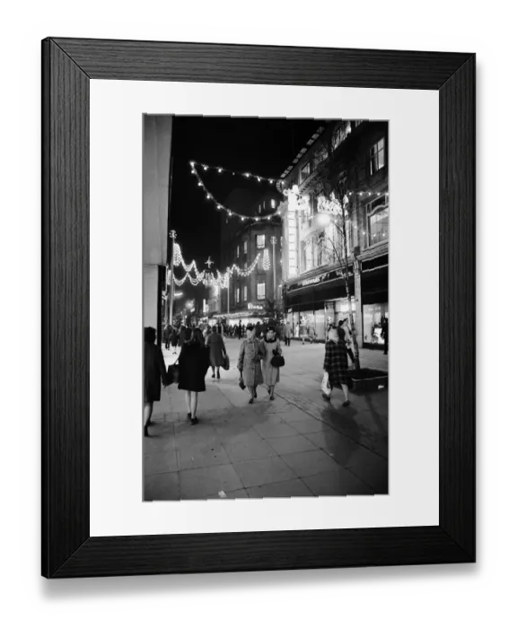Framed Print : Xmas lights, Cleveland Centre. Middlesbrough, North Yorkshire, 1972 Framed Print : Xmas lights, Cleveland Centre. Middlesbrough, North Yorkshire, 1972