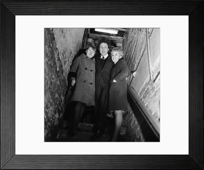 Framed Print : Comedian Ken Dodd was made the first honorary life member of Liverpool Cavern Club