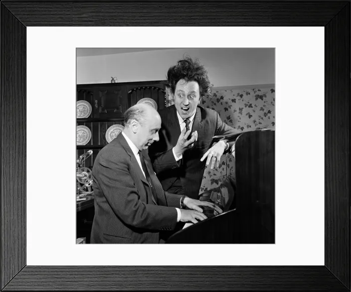Framed Print : Comedian Ken Dodd, photographed at home for a Donald Zec feature. 7th October 1963 Framed Print : Comedian Ken Dodd, photographed at home for a Donald Zec feature. 7th October 1963
