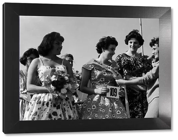 The winner of the Miss Jaguar beauty contest 1959. Circa August 1959