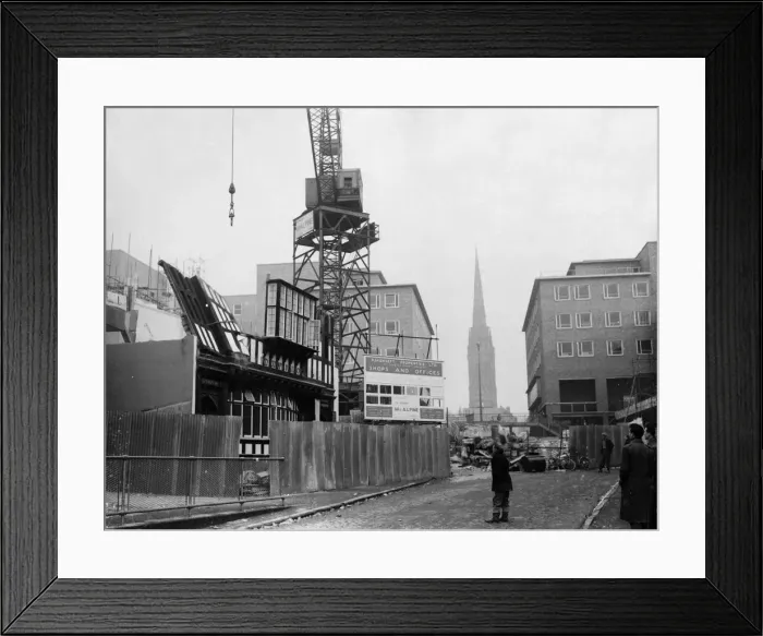 Framed Print : The White Lion pub seen here being demolished to make way for the Upper Precinct Framed Print : The White Lion pub seen here being demolished to make way for the Upper Precinct