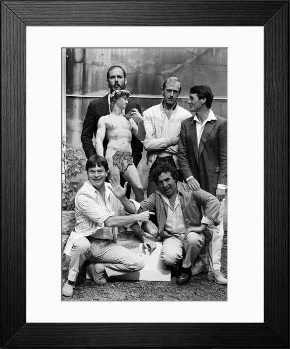 Framed Print : The Monty Python team (minus Eric Idle) back together again to promote the release of