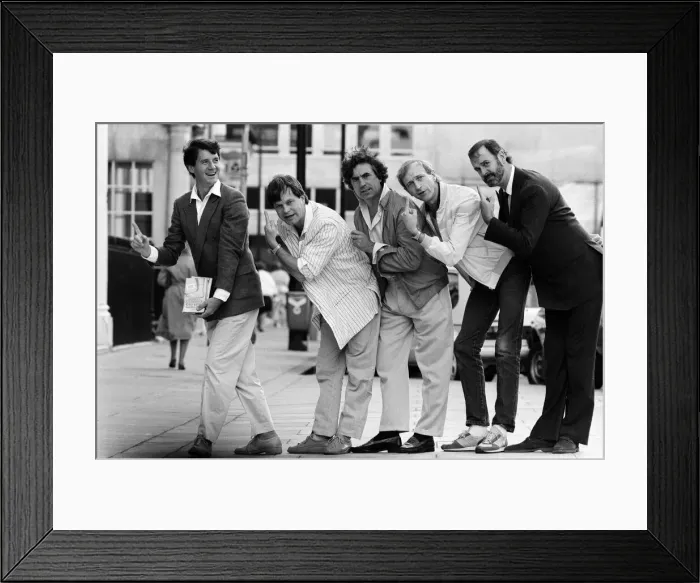 Framed Print : The Monty Python team (minus Eric Idle) back together again to promote the release of Framed Print : The Monty Python team (minus Eric Idle) back together again to promote the release of