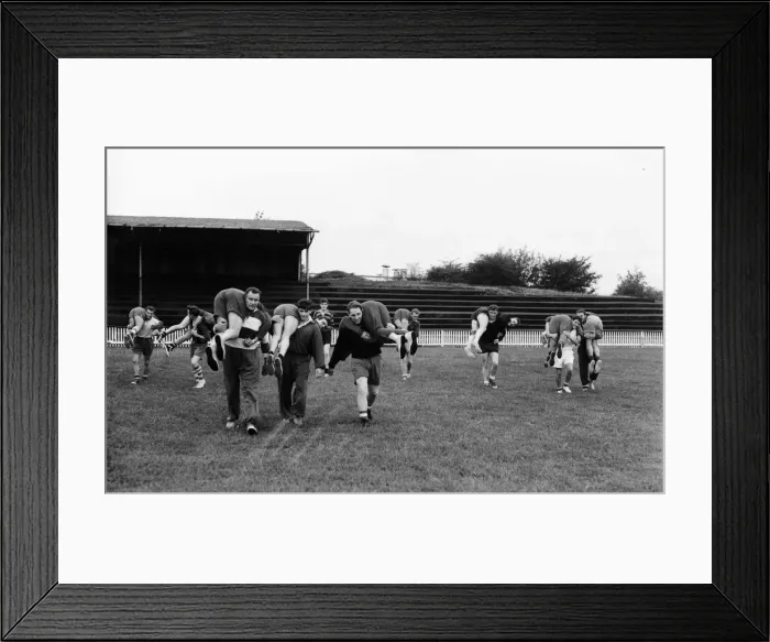 Framed Print : Warwickshire Rugby Union training session Circa 1965 Framed Print : Warwickshire Rugby Union training session Circa 1965