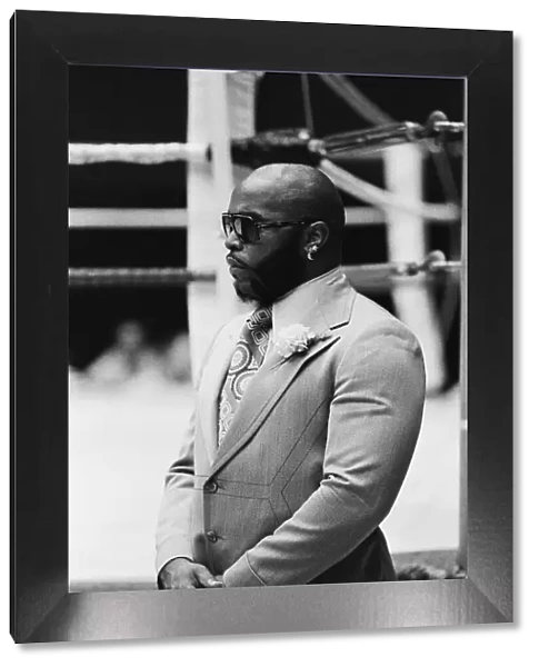 Lawrence Tureaud aka MR T watches over Leon Spinks as he trains for his second fight with