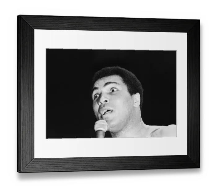 Framed Print : Muhammad Ali speaking at his training camp in Deer Lake Pennsylvania Framed Print : Muhammad Ali speaking at his training camp in Deer Lake Pennsylvania