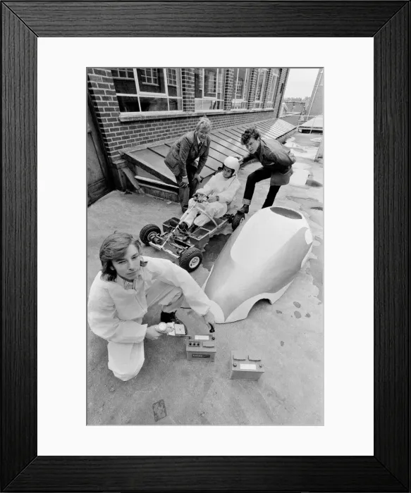 Framed Print : Picture shows students and lecturer at Garretts Green Technical College in Birmingham Framed Print : Picture shows students and lecturer at Garretts Green Technical College in Birmingham
