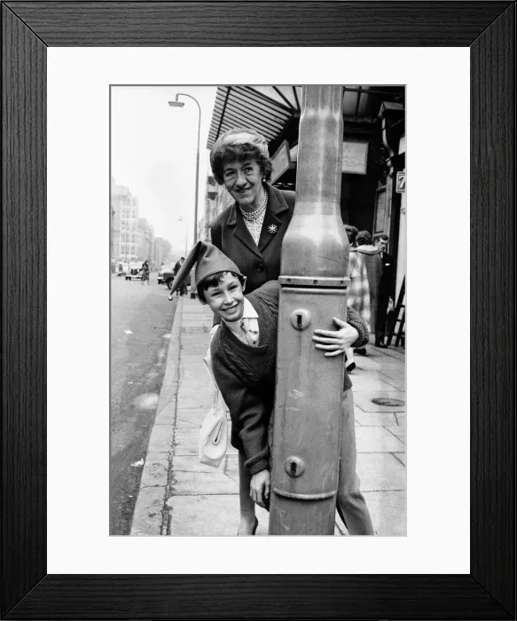 Framed Print : Enid Blyton went along to The Scala Theatre to choose Londons youngest leading man Framed Print : Enid Blyton went along to The Scala Theatre to choose Londons youngest leading man