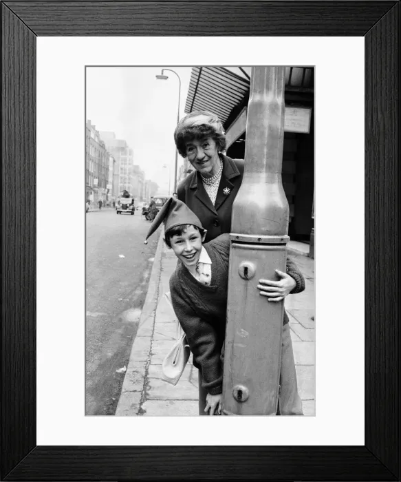 Framed Print : Enid Blyton went along to The Scala Theatre to choose Londons youngest leading man Framed Print : Enid Blyton went along to The Scala Theatre to choose Londons youngest leading man