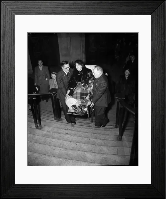 Framed Print : Childrens Author Enid Blyton opens a Church Army Bazaar in England
