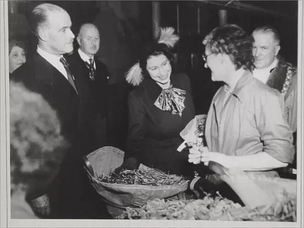 Princess Elizabeth (soon to be Queen) paying an official visit to Wills