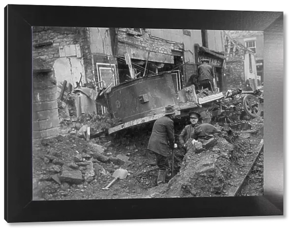 This tram was smashed to pieces in one of the last major wartime raids on Bristol in