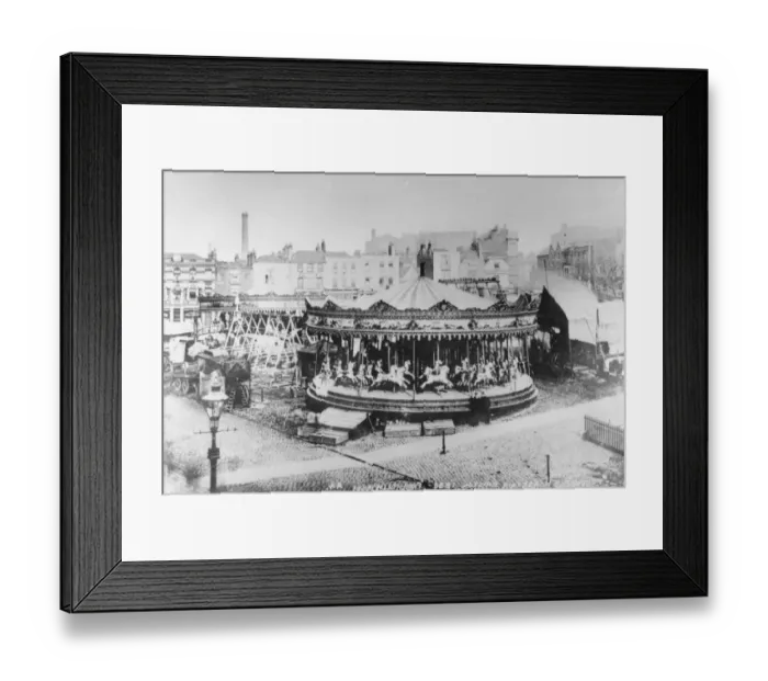 Framed Print : Roundabouts on The Horsefair, Bristol 1880 Framed Print : Roundabouts on The Horsefair, Bristol 1880