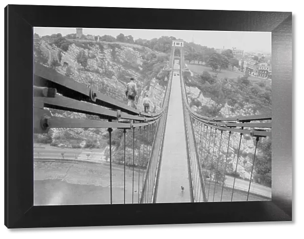 1940 maintenance on the Clifton Suspension bridge