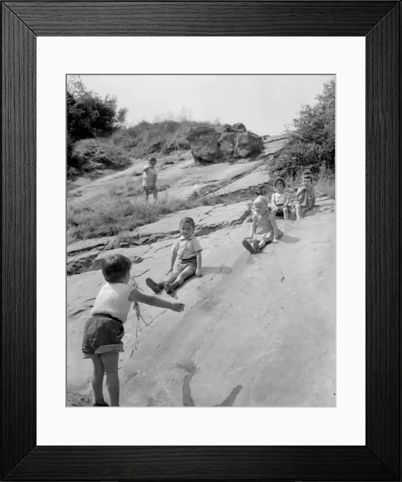 Framed Print : 1950s, shows children enjoying themselves (just as they still do