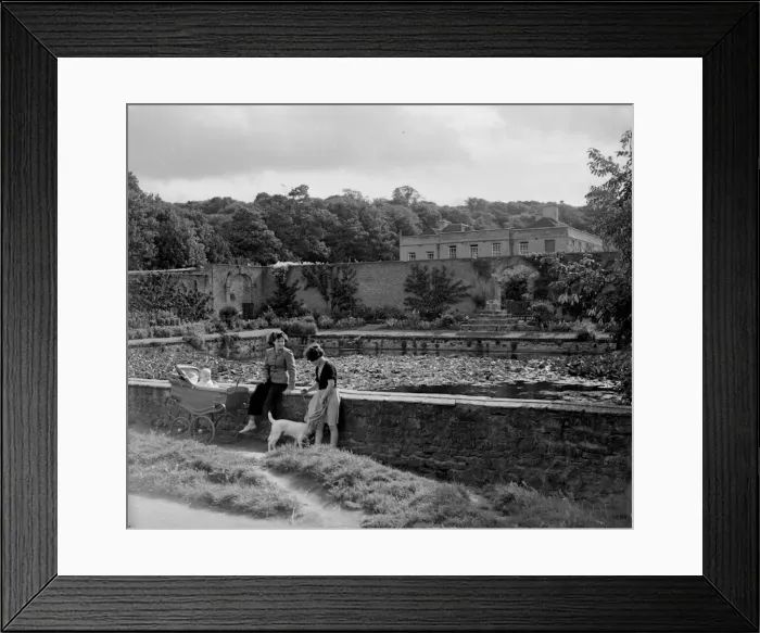 Framed Print : The Lily Pond at Kings Weston, opposite the stables, 1960s