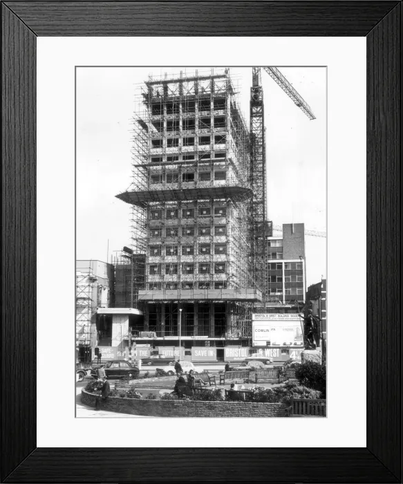 Framed Print : the new Bristol and West headquarters under construction at Broad Quay, 1967 Framed Print : the new Bristol and West headquarters under construction at Broad Quay, 1967