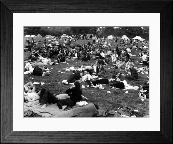 Framed Print : Pilton Pop Festival. Glastonbury Festival. 19th September 1970 Framed Print : Pilton Pop Festival. Glastonbury Festival. 19th September 1970