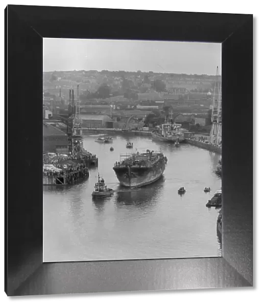 SS Great Britain heading for the dry dock where she was built