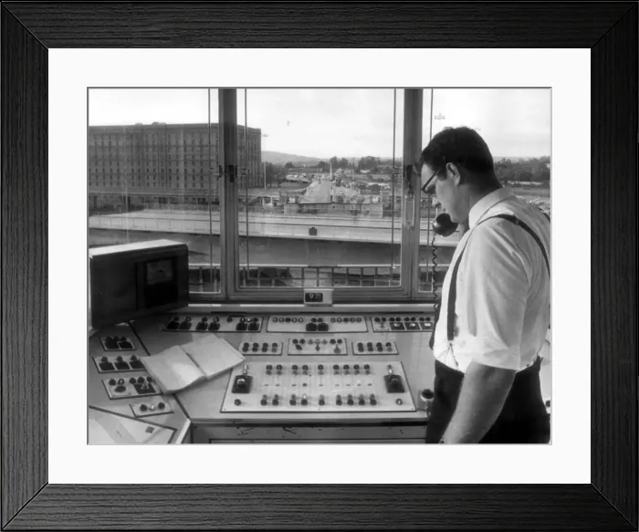 Framed Print : The control room for the swing bridge at Cumberland Basin, Bristol circa 1969 Framed Print : The control room for the swing bridge at Cumberland Basin, Bristol circa 1969