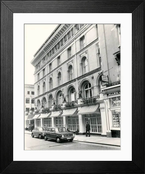 Framed Print : The Thistle Hotel on Broad Street, Bristol. Pictured in 1981 when it was called Framed Print : The Thistle Hotel on Broad Street, Bristol. Pictured in 1981 when it was called