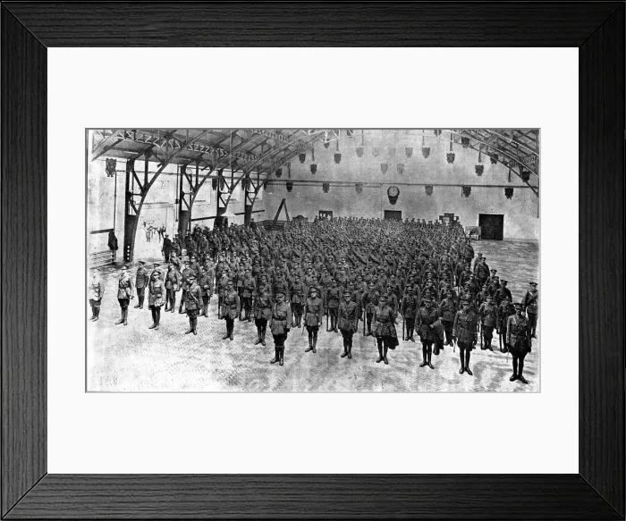 Framed Print : Parade of 3rd and 4th Gloucesters at Headquarters, Old Market Street