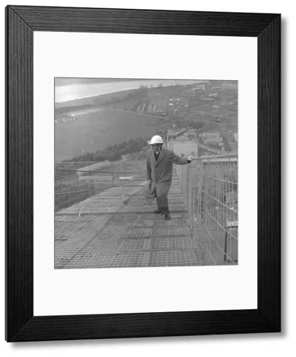 Framed Print : Construction of the first Severn Bridge 1961-1963 opened by Queen Elizabeth II in 1966 Framed Print : Construction of the first Severn Bridge 1961-1963 opened by Queen Elizabeth II in 1966