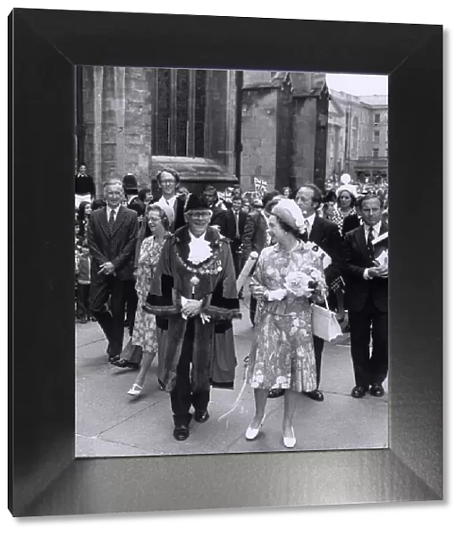 The Queen visited Bath in 1977, above, as part of her Silver Jubilee tour