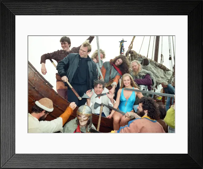 Framed Print : Terry Jones on location for Erik the Viking. 9th September 1989 Framed Print : Terry Jones on location for Erik the Viking. 9th September 1989