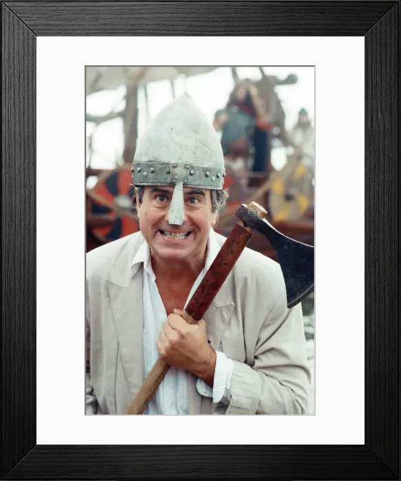 Framed Print : Terry Jones on location for Erik the Viking. 9th September 1989 Framed Print : Terry Jones on location for Erik the Viking. 9th September 1989