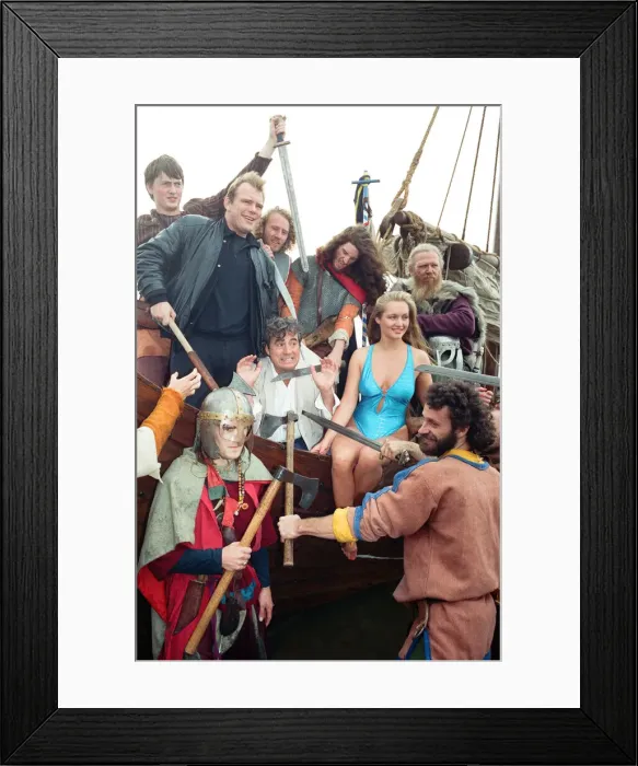 Framed Print : Terry Jones on location for Erik the Viking. 9th September 1989 Framed Print : Terry Jones on location for Erik the Viking. 9th September 1989
