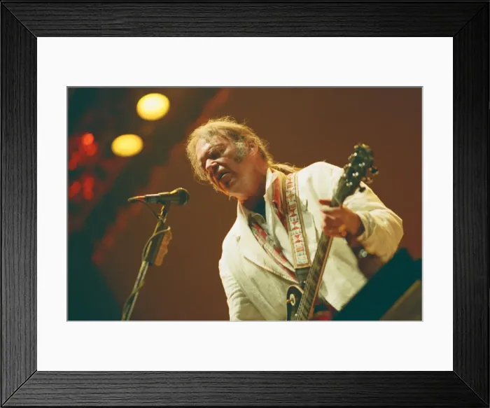 Framed Print : Neil Young performing at The Reading Festival, England, Sunday 27th August 1995 Framed Print : Neil Young performing at The Reading Festival, England, Sunday 27th August 1995