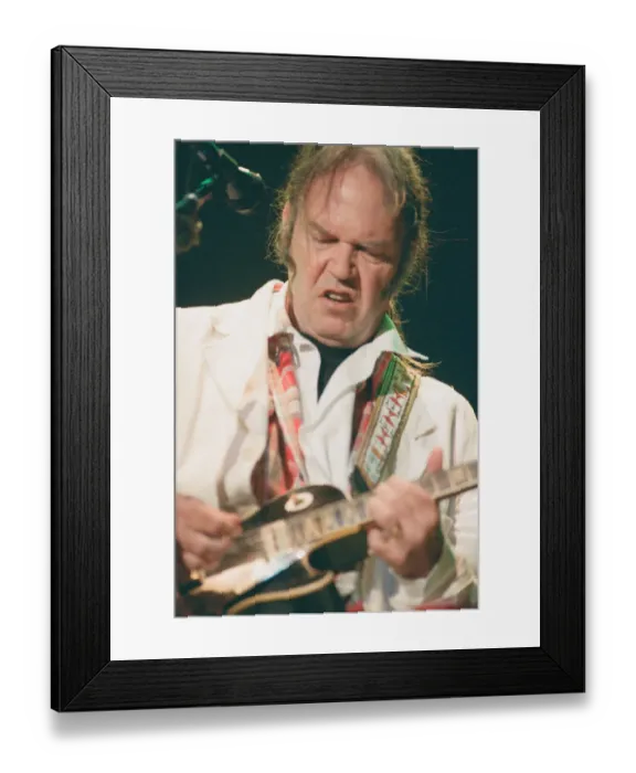 Framed Print : Neil Young performing at The Reading Festival, England, Sunday 27th August 1995