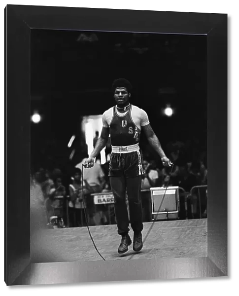 Leon Spinks training ahead of his second fight with Muhammad Ali