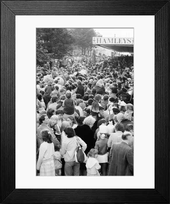 Framed Print : Grand opening of Hamleys Toy Shop, Bull Street, Birmingham, 12th October 1985 Framed Print : Grand opening of Hamleys Toy Shop, Bull Street, Birmingham, 12th October 1985