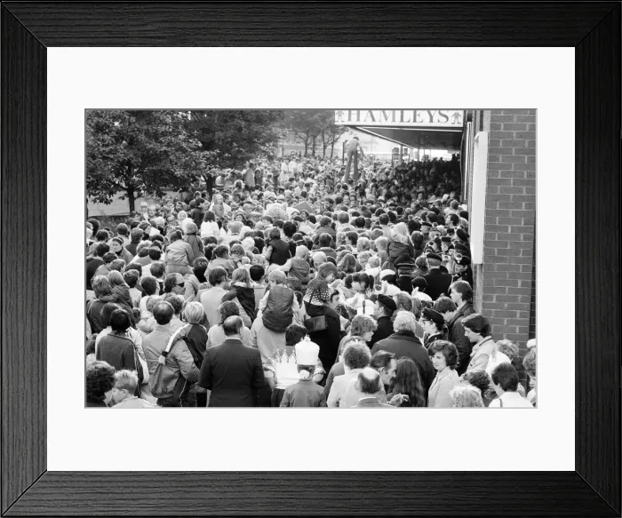Framed Print : Grand opening of Hamleys Toy Shop, Bull Street, Birmingham, 12th October 1985 Framed Print : Grand opening of Hamleys Toy Shop, Bull Street, Birmingham, 12th October 1985