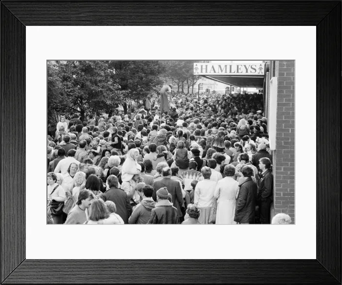 Framed Print : Grand opening of Hamleys Toy Shop, Bull Street, Birmingham, 12th October 1985 Framed Print : Grand opening of Hamleys Toy Shop, Bull Street, Birmingham, 12th October 1985