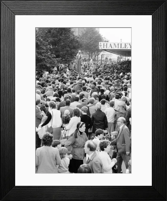 Framed Print : Grand opening of Hamleys Toy Shop, Bull Street, Birmingham, 12th October 1985 Framed Print : Grand opening of Hamleys Toy Shop, Bull Street, Birmingham, 12th October 1985