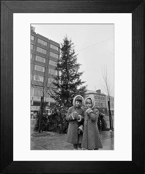 Framed Print : Stockton Christmas tree lights on. 1973 Framed Print : Stockton Christmas tree lights on. 1973