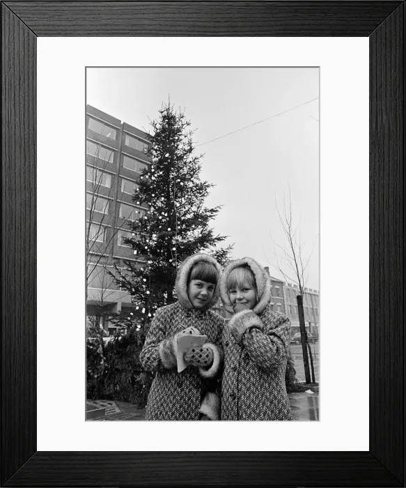 Framed Print : Stockton Christmas tree lights on. 1973 Framed Print : Stockton Christmas tree lights on. 1973