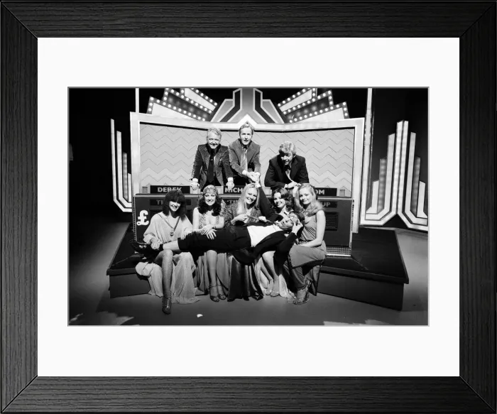 Framed Print : Three of televisions top quizmasters will be facing the questions in a special