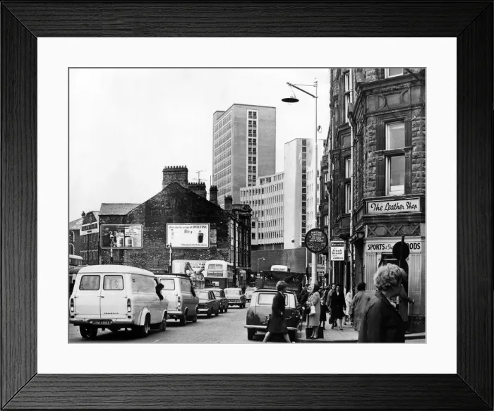 Framed Print : Towering above Dock Street, Newport, is the Olympia Block Framed Print : Towering above Dock Street, Newport, is the Olympia Block