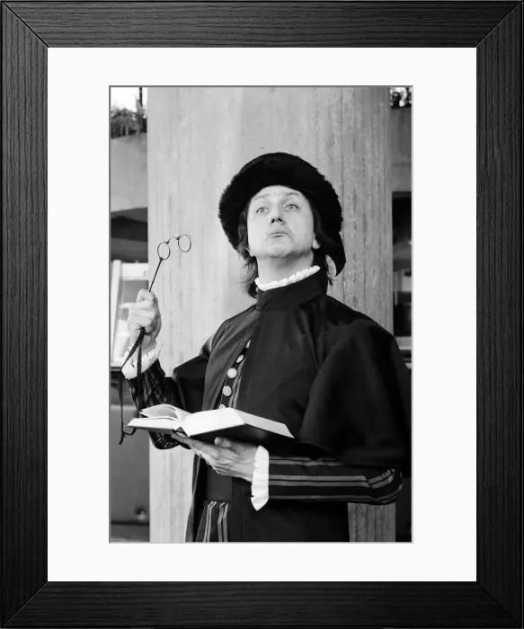 Framed Print : Ken Dodd appears in the role of Malvolio in Twelfth Night at Liverpool Framed Print : Ken Dodd appears in the role of Malvolio in Twelfth Night at Liverpool