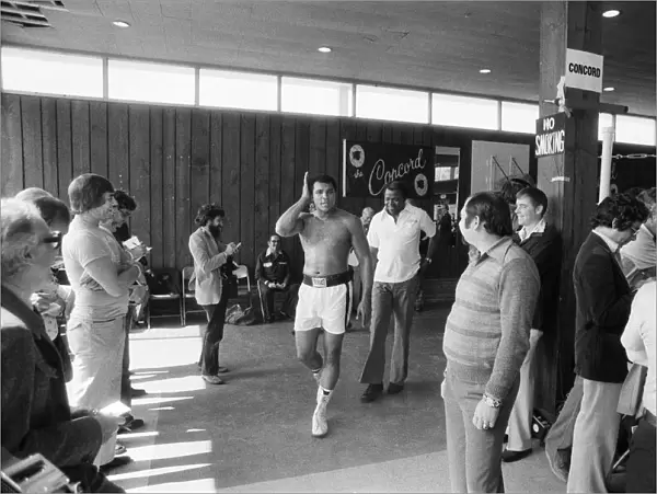Muhammad Ali at his training camp, Concord Hotel, Catskill Mountains