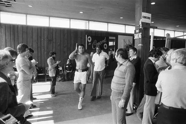 Muhammad Ali at his training camp, Concord Hotel, Catskill Mountains