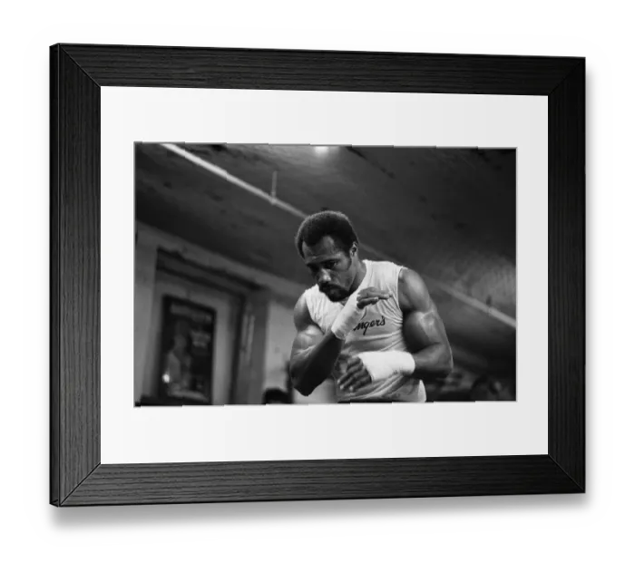 Framed Print : Ken Norton training ahead of his third fight with Muhammad Ali. 26th September 1976 Framed Print : Ken Norton training ahead of his third fight with Muhammad Ali. 26th September 1976