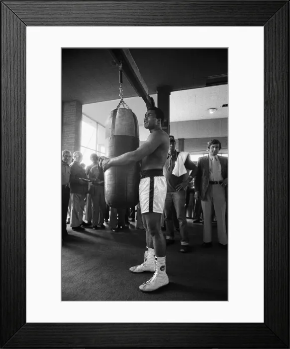 Framed Print : Muhammad Ali training at the Concord Hotel in Catskill Mountains Framed Print : Muhammad Ali training at the Concord Hotel in Catskill Mountains